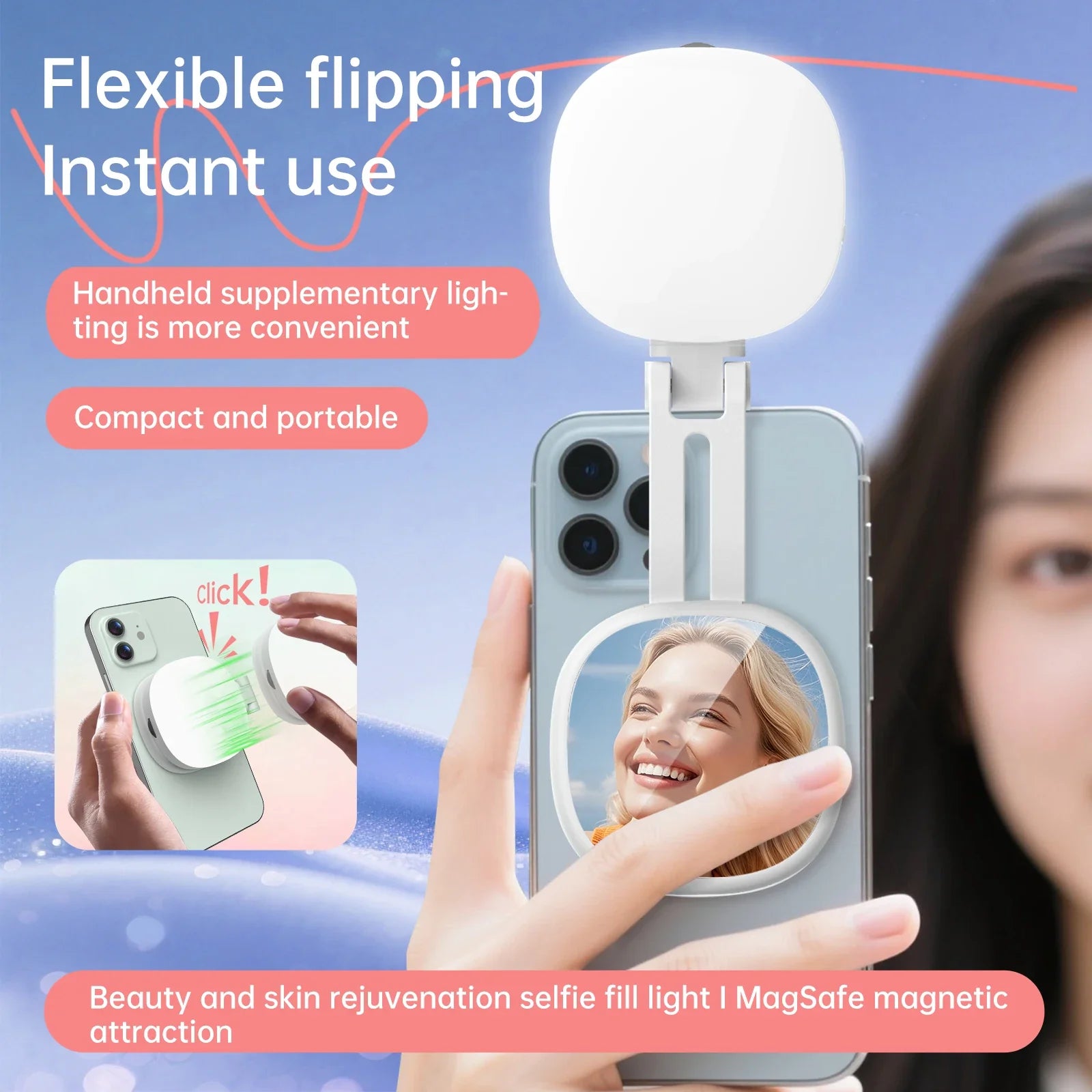 Portable Selfie Light Mirror